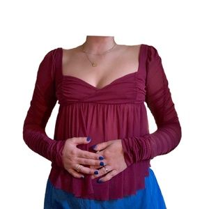 Urban Outfitters Carried Away Blouse, Color: Pink, Size, S